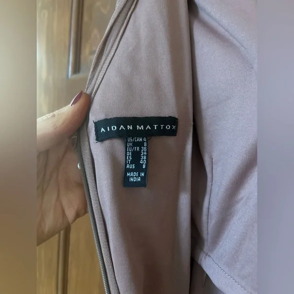 Aidan Mattox Beaded Fringe Gown